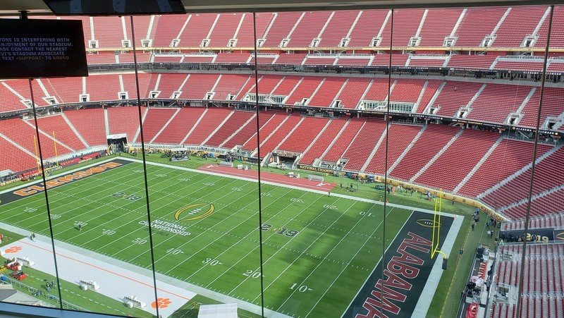 The view from the press box at Levi's Stadium 
