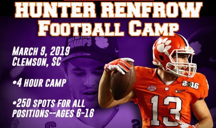 Sign up for Hunter Renfrow's Football Camp