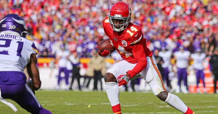 Watkins was featured heavily in K.C.'s attack on Sunday. (USA TODAY Sports-Jay Biggerstaff)
