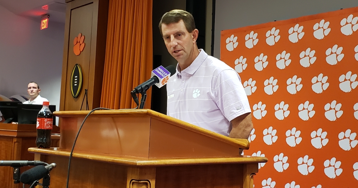 Swinney says 2019 team way ahead of 2018 team at same point