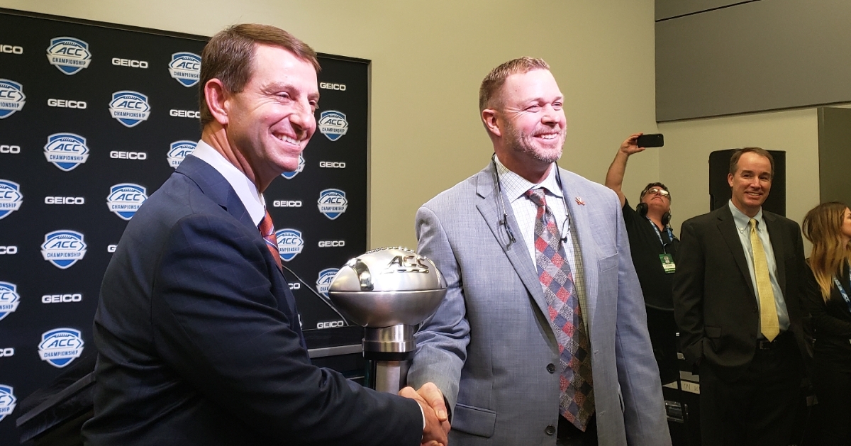 Mendenhall, Swinney on center stage: Coaches excited about ACC Championship