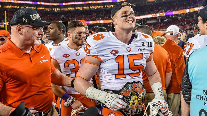 Jake Venables smiles after the win over Alabama 