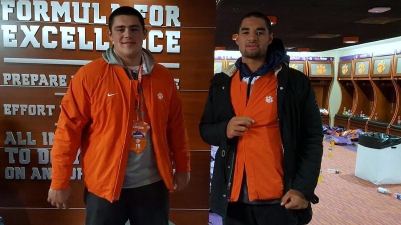 Bresee (left) might be joined by QB DJ Uiagalelei as a Clemson commit in May 