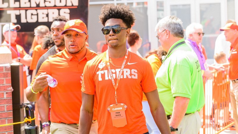 Davis is shown here at Clemson's spring game Saturday (Photo by David Grooms)