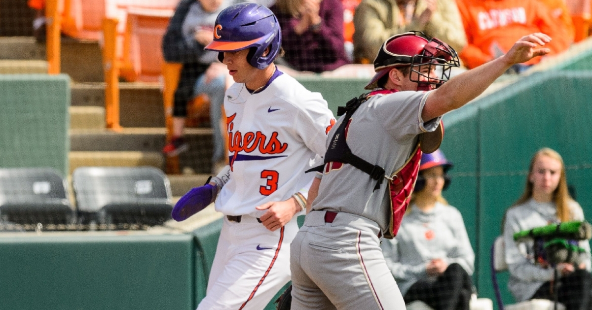 Clemson sweeps Boston College to open ACC play (Photo by David Grooms)