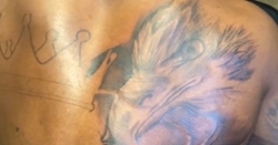LOOK: Former Clemson DB gets large eagle tattoo on his back