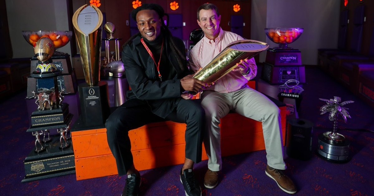Swinney and receiver Nuk Hopkins at the reunion.