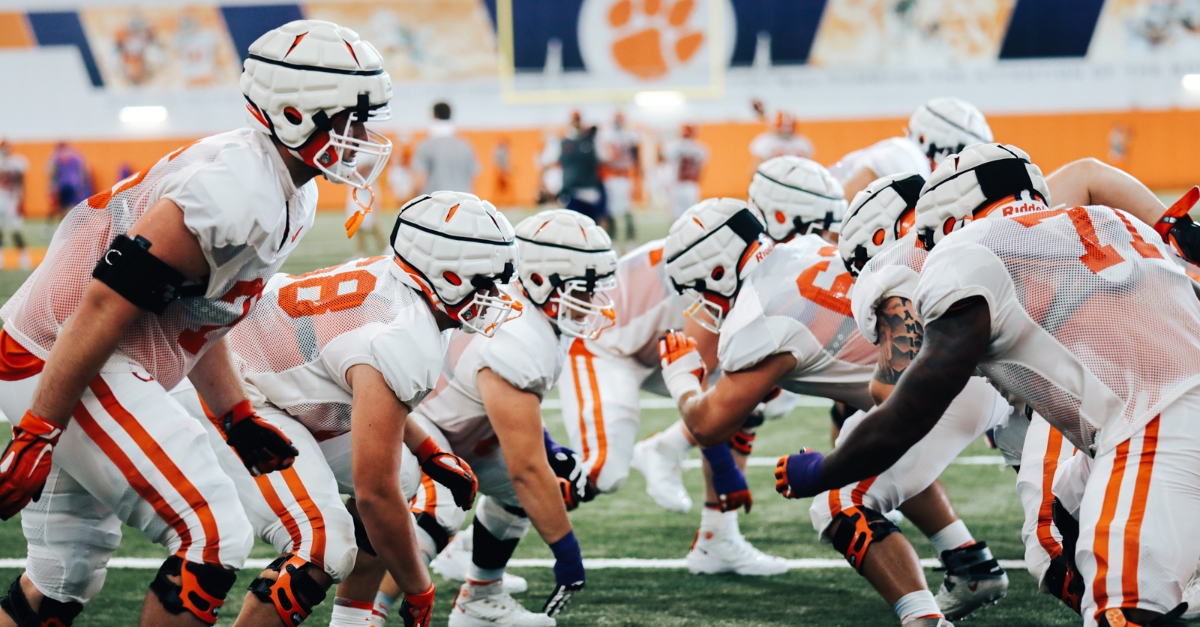 Clemson's second-team OL is long on talent but short on experience. (Photo courtesy of CU Athletics)