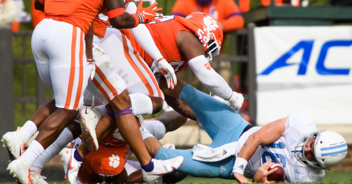 Williams makes a stop against The Citadel. 