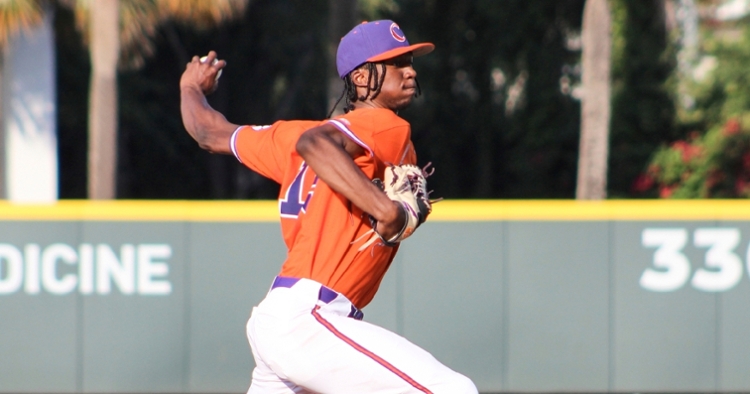 Askew gave up five earned runs out of his seven total surrendered. (Clemson athletics photo)
