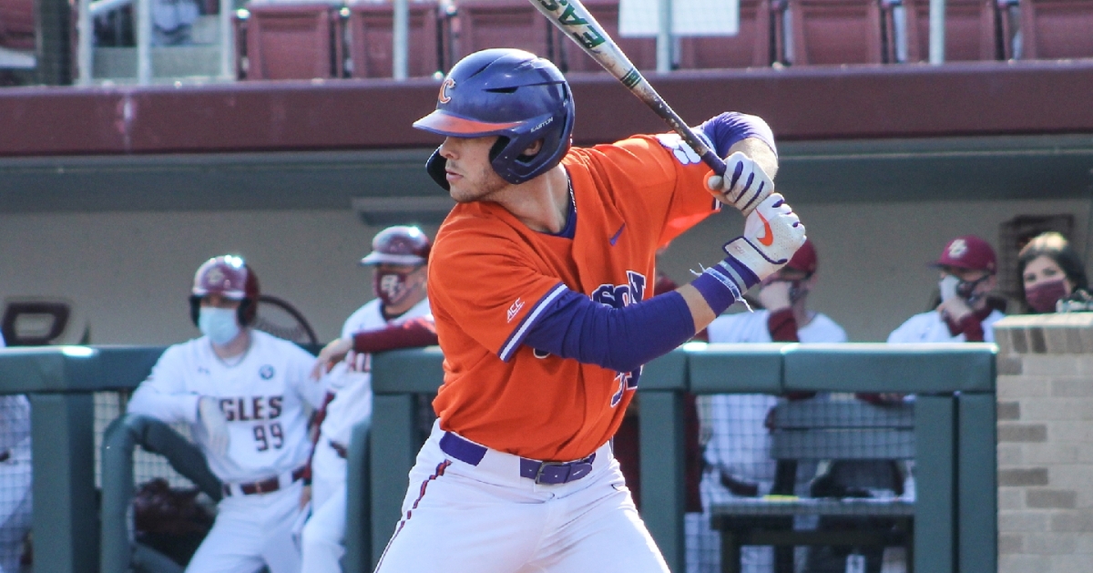 Caden Grice will be a leading bat in the lineup (Clemson athletics photo).