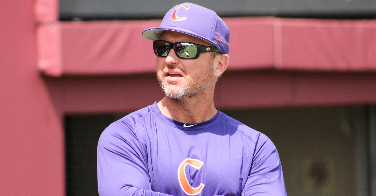 Monte Lee wasn't a big fan of the strike zone and was tossed on Sunday. (Clemson athletics photo)