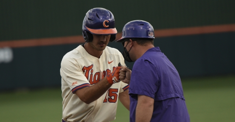 Parker put Clemson in the lead with a 2-RBI single in the second inning. (Clemson athletics photo)