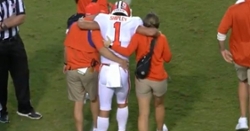 Will Shipley injures knee against NC State