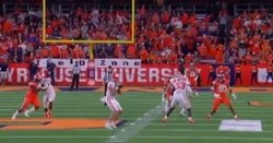 WATCH: Clemson pulls off fake punt with impressive throw by Will Spiers