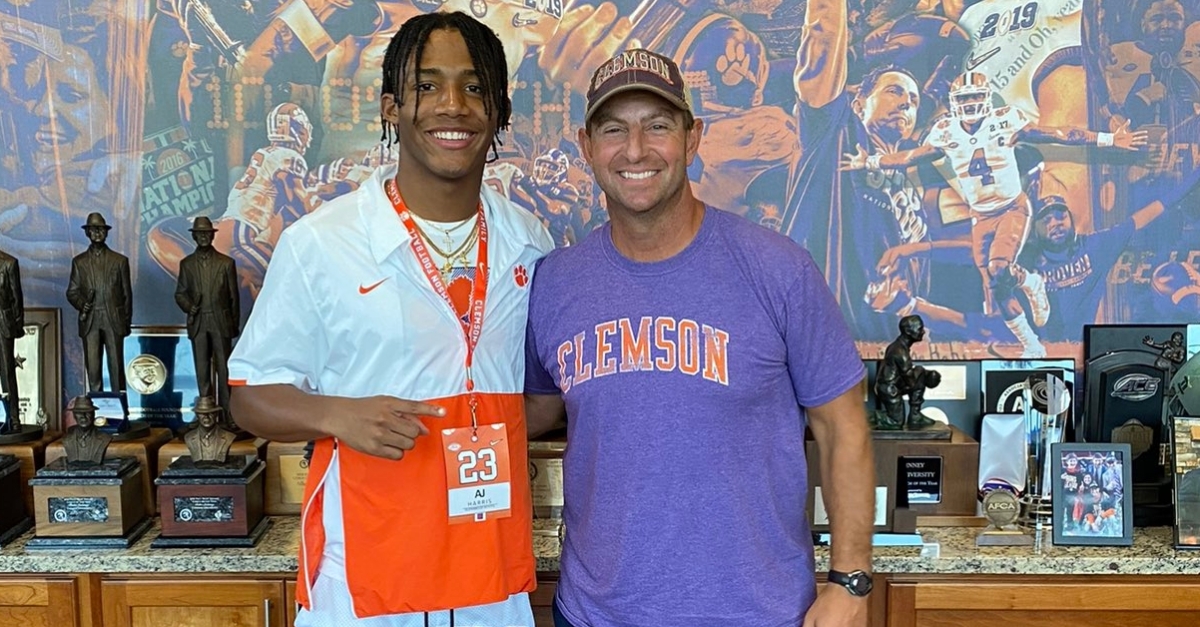 Harris has made his way to campus and earned a Clemson offer in June.