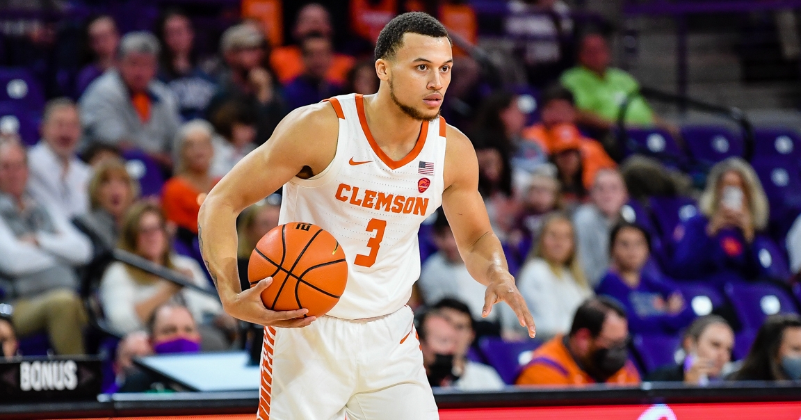 Clemson coach Brad Brownell says Chase Hunter will miss Tuesday night's game.