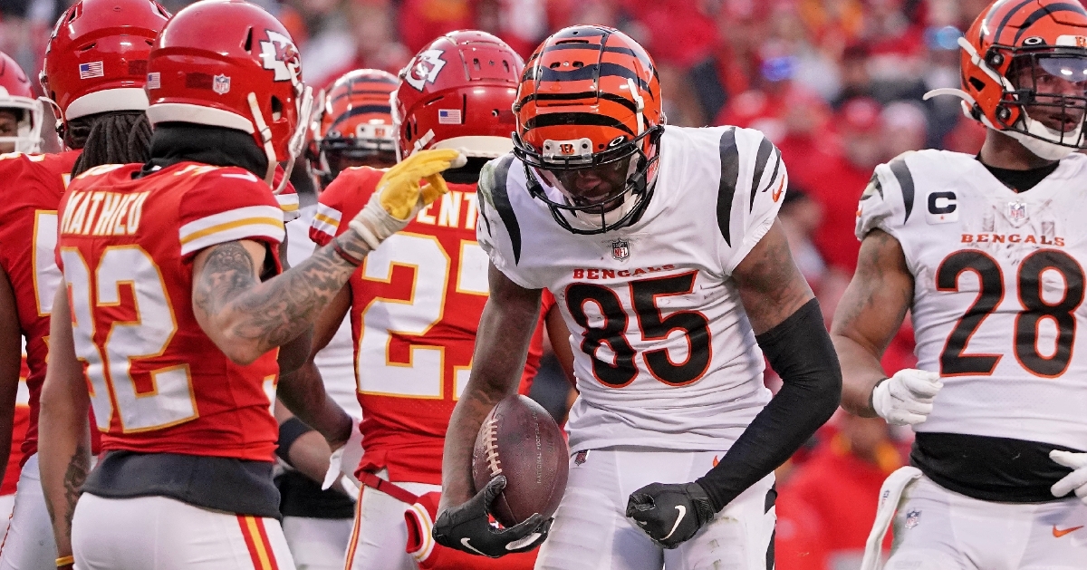 Tee Higgins is in a quartet of Tigers in the PFF rankings.  (Photo: Denny Medley / USATODAY)