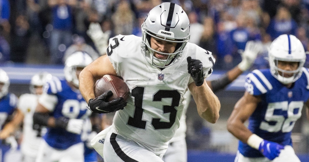 Hunter Renfrow has increased his catch and yard totals each season and he's looking to push the Raiders further in 2022. (USA TODAY/Trevor Ruzkowski)