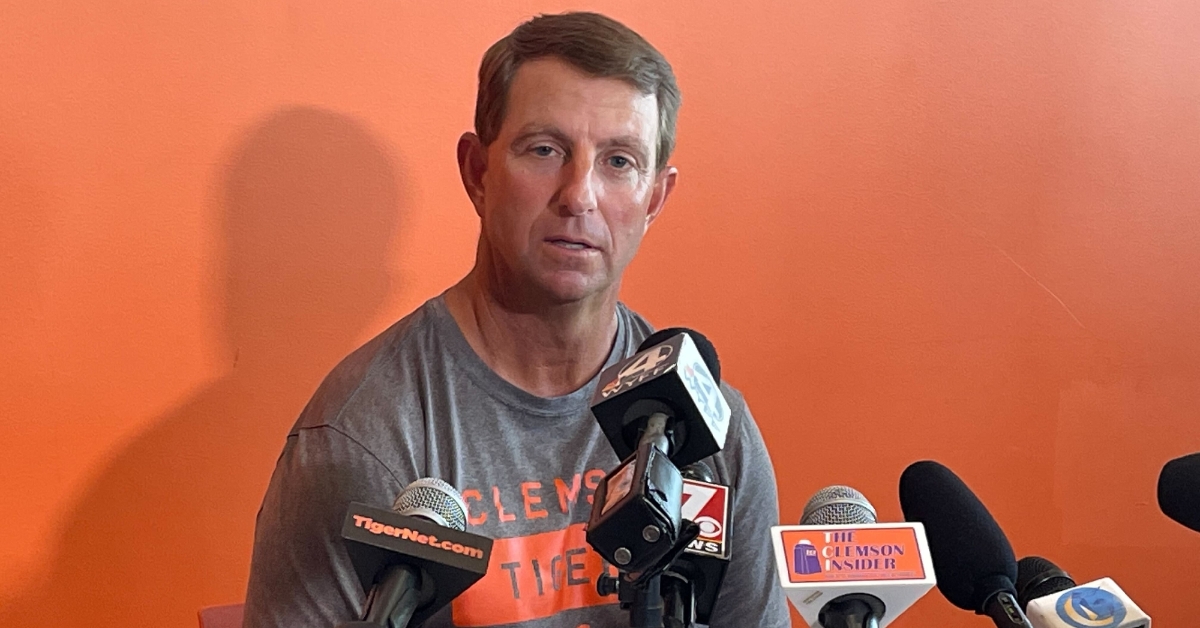 Dabo Swinney meets with the media Friday afternoon.