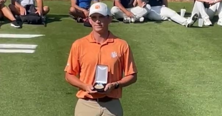 Bridgeman is the first Clemson golfer to win the award three times in his career